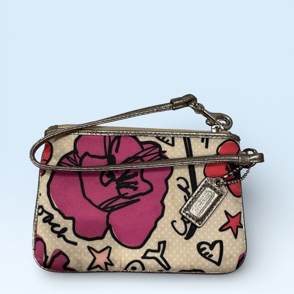 Coach Poppy Floral Wristlet - Picture 2 of 9
